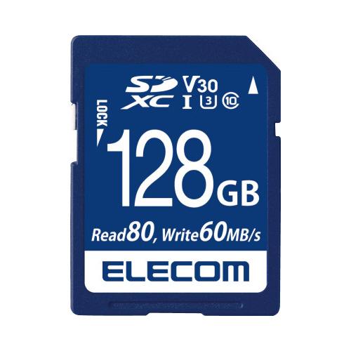 エレコム ＳＤＸＣカード／１２８ＧＢ　ＵＨＳ−Ｉ　Ｕ３　８０ＭＢ／ｓ　１２８Ｇ MF-FS128GU...