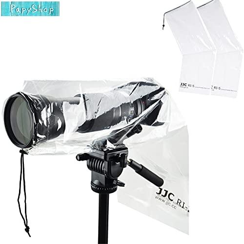 JJC 2枚入 カメラレインコート カメラ用 レインカバー レンズ 長さ?45cm 適用 Canon...