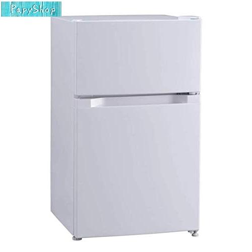 アイリスプラザ 冷蔵庫 87L 小型 家庭用 幅47.5cm 両開き対応 ホワイト PRC-B092...