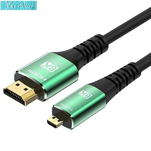DGHUMEN 8K Micro HDMI to HDMI ケーブル 1.5M (HDMI マイクロ...