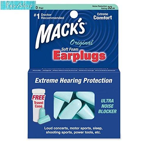 MACK&apos;S オリジナルソフトフォーム 超騒音防止耳栓 10ペア 32dB Item # 9