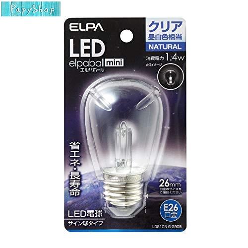 エルパ (ELPA) LED電球サイン形 LED電球 照明 E26 1.4W 昼白色 屋内用 LDS...