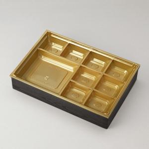 高級弁当箱 使い捨て ワン折重 81×55黒焼杉/H金底/共蓋 (400セット)