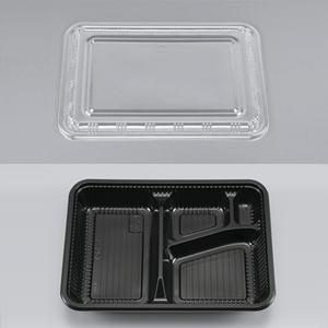 [あす着く]シーピー化成 使い捨て 弁当容器 業務用 Z-253BS黒セット (800枚/ケース)