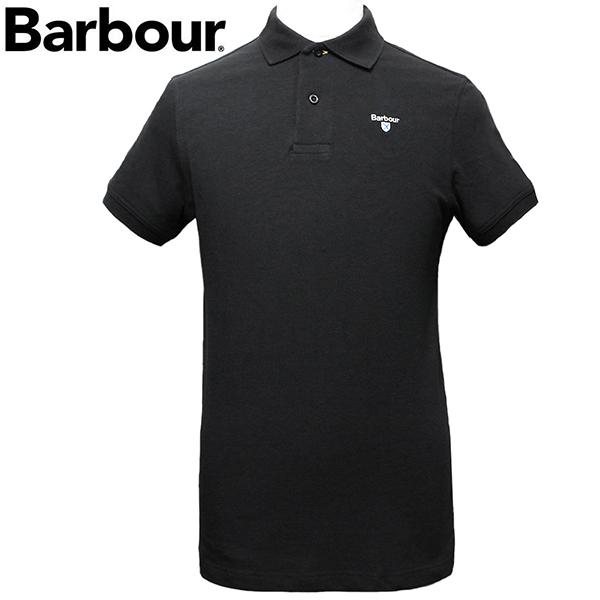 バブアー Barbour ポロシャツ メンズ 半袖 鹿の子 サイズS BLACK MML0358 B...