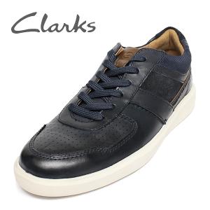 クラークス 靴 メンズ スニーカー ネイビー レザー 9 1/2M(約27.5cm) CLARKS Cambro Race 新品｜paradis2