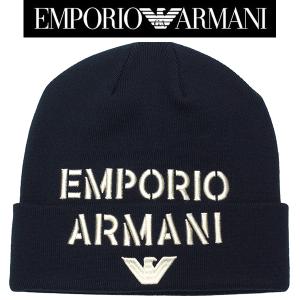 エンポリオ アルマーニ ニットキャップ 帽子 ニット帽 ネイビー ARMANI 627406 3F570 00035｜paradis