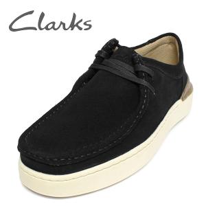 クラークス 靴 メンズ ワラビー スニーカー ブラック セール CLARKS CourtLiteWa...