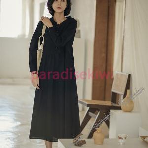 全商品オープニング価格 大人麻のワンピース 膝丈 ストレート ミセス お出掛け 濃紺 ネイビー フレンチ袖 ワンピース チュニック