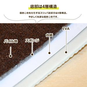 パイルスリッパ 使い捨て 個包装 ブラウン250足の詳細画像3