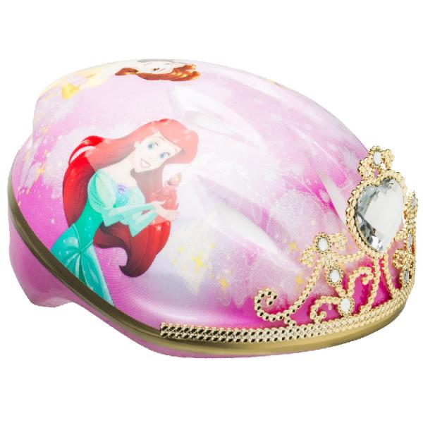 ディズニー プリンセス 3D ラプンツェル アリエル ティアラ ヘルメット 子供用 自転車 キッズ ...