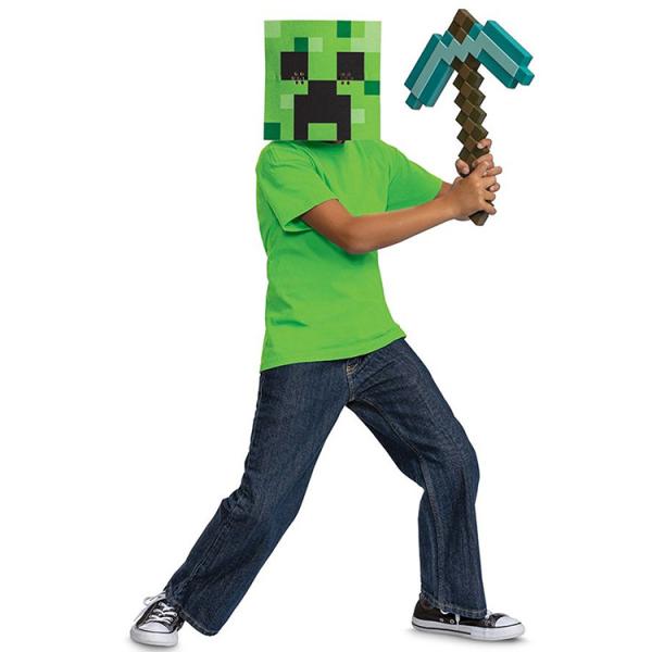 売切価格/マインクラフト クリーパー マインクラフト ツルハシ&amp;マスク セット ハロウィン キッズ ...