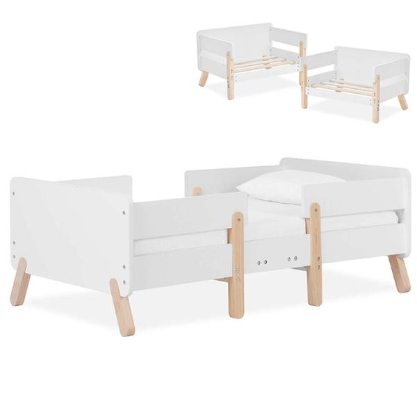 ドリームオンミー 子供用ベッド 木製 ベッド 椅子に変わる 白 子ども用 トドラーベッド 幼児 子供...