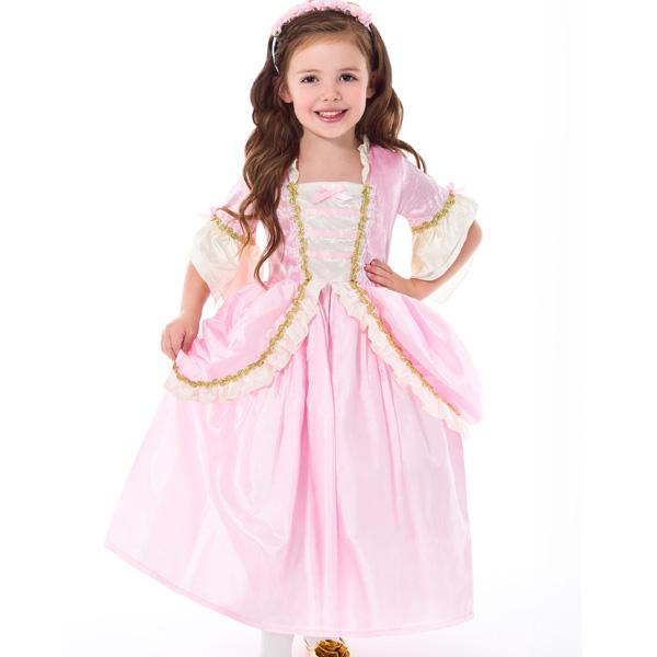 プリンセス ドレス ピンク コスチューム 100-125cm 女の子 ハロウィン 仮装 子供 衣装 ...