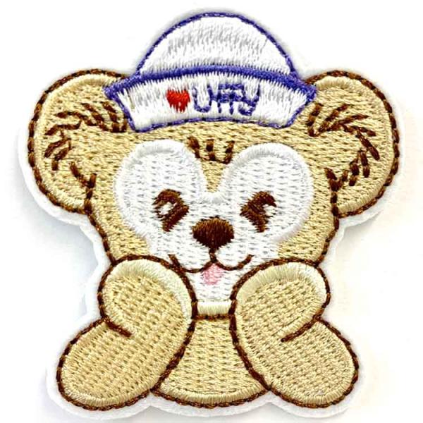 ワッペン ダッフィ 帽子 M 刺繍 アイロン キャラクター ダッフィ ディズニー ワッペン アップリ...
