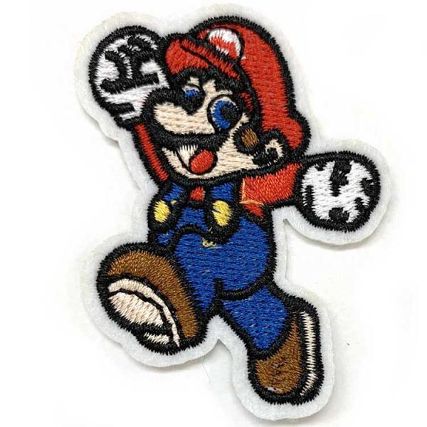 ワッペン マリオブラザーズ マリオ 刺繍 アイロン キャラクター MARIO ワッペン アップリケ