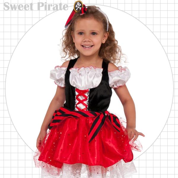 海賊 パイレーツ コスチューム 105-150cm 女の子 ハロウィン 仮装 子供 衣装 コスプレ