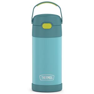 サーモス ステンレス ストロー 水筒 サーモス ステンレス水筒 ブルー/グリーン ストロー 350ml THERMOS 子供 無地｜paranino2