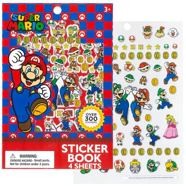 スーパーマリオ シール 300カット ぷくぷくシール 大容量 ステッカー ごほうびシール マリオ グ...