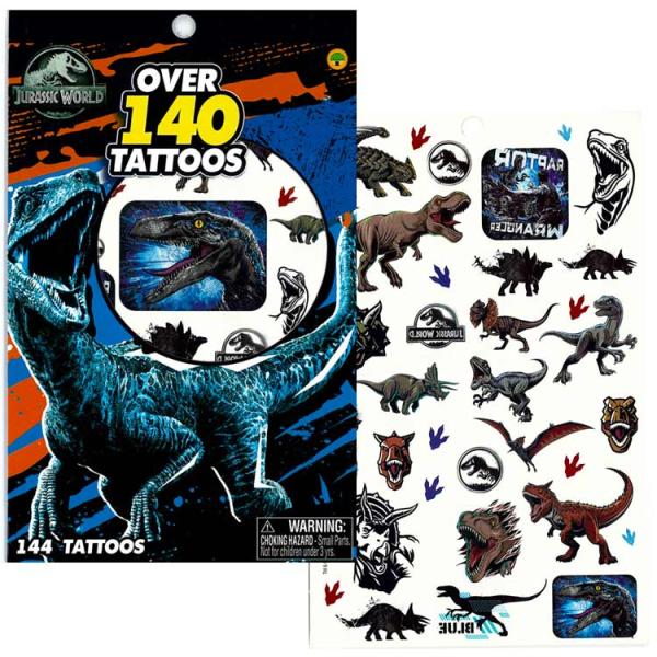 タトゥーシール ジュラシック カラー キャラクター 140カット 大容量 タトゥー シート