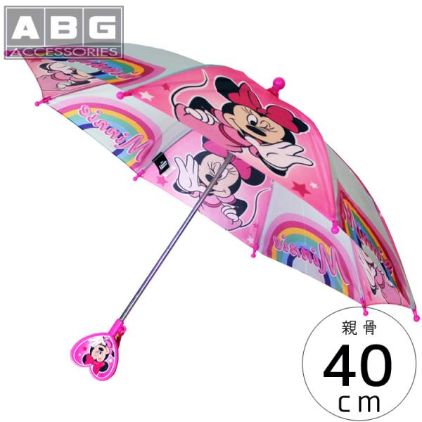 子ども傘 傘 キッズ 子供用 40cm ディズニー ミニーマウス ABG