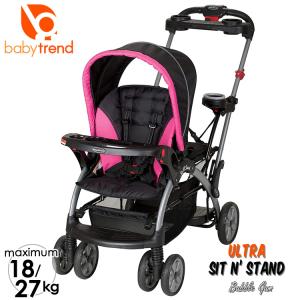ベビートレンド ニ人乗り ベビーカー シット&スタンド ウルトラ ピンク バブルガム ULTRA Baby Trend /配送区分A