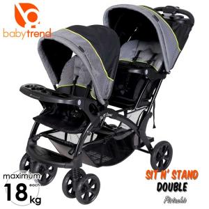 ベビーカー 2人乗り ベビートレンド シットアンドスタンド ウルトラダブル ピスタチオ BabyTrend SS76430 /配送区分A