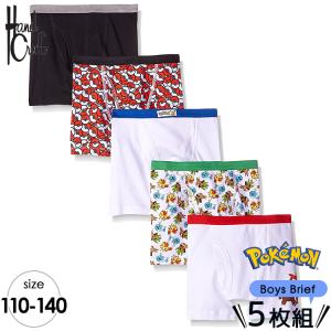 ボクサーブリーフセット 子供 ポケットモンスター 5枚組み 100-140cm 男児 キッズ 下着 子ども用 パンツ トランクス｜paranino