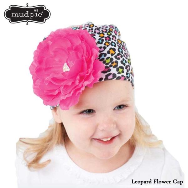 売切価格/ マッドパイ レオパード キャップ 帽子 女の子 0-12ヶ月 Mudpie 190183