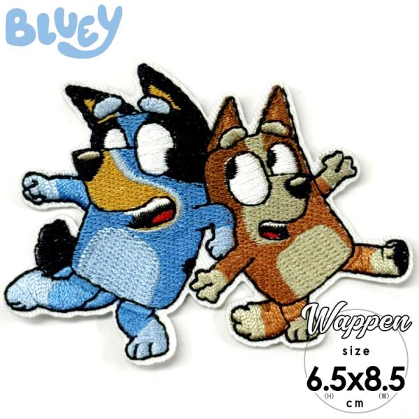 ワッペン ブルーイ＆ビンゴ 刺繍 アイロン キャラクター 犬 ワッペン アップリケ ディズニー di...