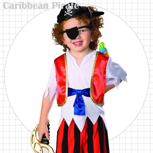 海賊 パイレーツ コスチューム 男の子 90-105cm ハロウィン 仮装 子供 衣装 コスプレ