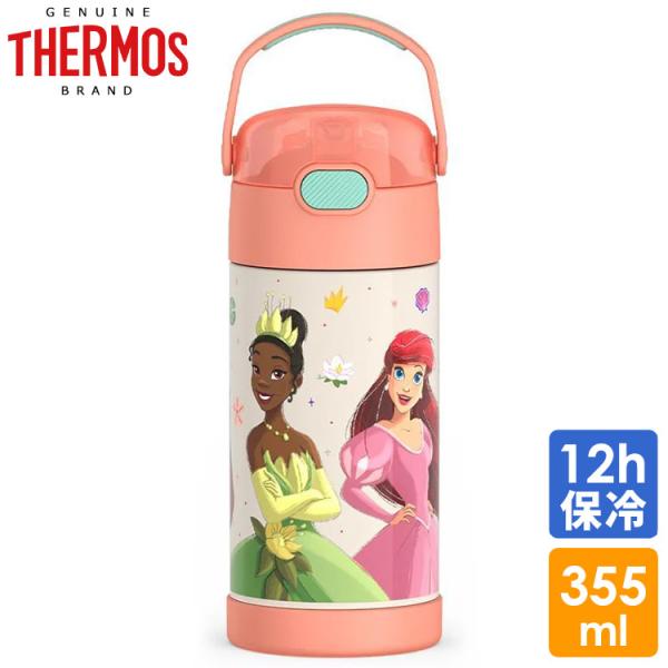 サーモス ステンレス ストロー 水筒 ステンレス水筒 ディズニー プリンセス サーモンピンク ストロ...