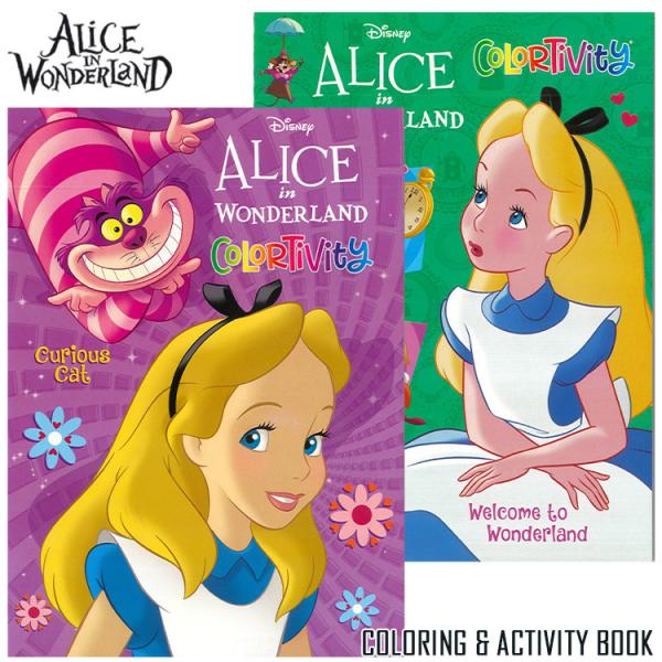 ディズニー 不思議の国のアリス 塗り絵 (ぬりえ) アリス イン ワンダーランド 迷路 ワードサーチ...