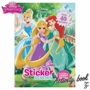 ディズニー プリンセス シールブック 12ｐ 英語絵本 ステッカーブック シールえほん ウィルマート