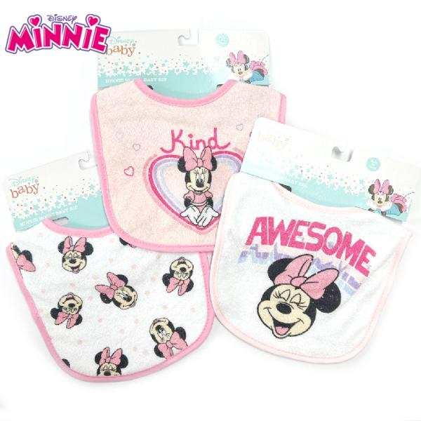よだれかけ ディズニー ミニーマウス コットン 赤ちゃん ベビー スタイ 男の子 女の子 出産祝い