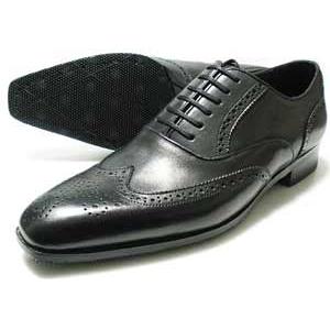 Tokyo Brother Shoes 本革 ウィングチップ ビジネスシューズ（革靴 紳士靴）黒/マッケイ製法｜parashoe