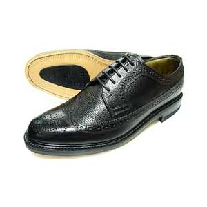 British Classic 本革底 ウィングチップ（型押）ビジネスシューズ