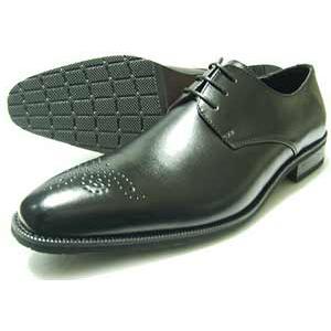 SEVENTH STREET プレーントゥメダリオン ビジネスシューズ（大きいサイズ 紳士靴）黒 2...