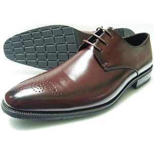 SEVENTH STREET プレーントゥメダリオン ビジネスシューズ（大きいサイズ 紳士靴）濃茶 ...