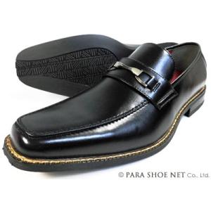 TAKEZO ロングノーズ ビットローファー 防水ビジネスシューズ（大きいサイズ紳士靴）黒 ワイズ3...