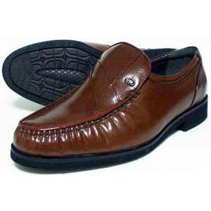 MG カンガルー革 モカスリッポン ビジネスシューズ（小さいサイズ 革靴 紳士靴）茶色 23cm（23.0cm） 23.5cm 24cm（24.0cm）｜parashoe