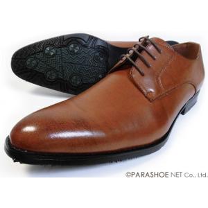 S-MAKE プレーントゥ ビジネスシューズ（小さいサイズ 紳士靴）茶色 ワイズ3E（EEE）23cm（23.0cm）、23.5cm、24cm（24.0cm）｜parashoe