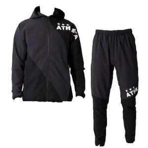 メール便OK ATHLETA(アスレタ) 02375/02376 メンズ トレーニングウェア ハイブリッドウィンドジャケット＆パンツ 上下セット｜paraspo