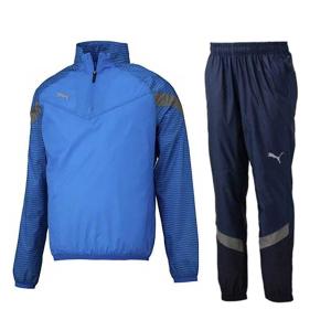 【美品/新品 未使用】 PUMA ジャケットパンツ 上下セット サイズ L 青 elevensportsplanning_658188