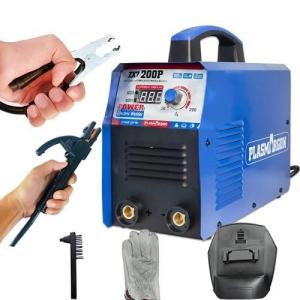 PLASMARGONミニポータブル200AmpAC溶接機100Vおよび200VアークMMAIGBTデジタルディスプレイアーク溶接機移動 ブラシ