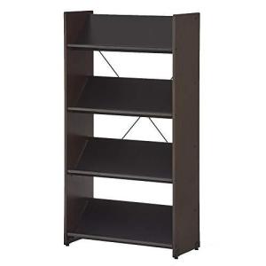 エフワークス パンフレットシェルフ ダークブラウン 幅69×奥行30.3×高さ130.2cm 273907