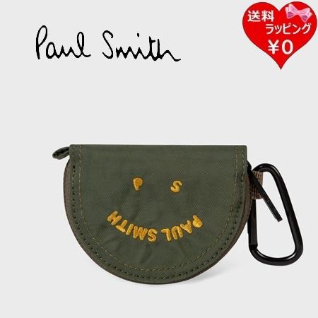 ポールスミス Paul Smith 小銭入れ PSハッピーフェイス コインケース カーキ