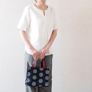 レーヌネイビー ドット トートバッグ 岡山デニ...の詳細画像1