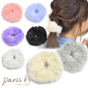 フェイク ファー シュシュ レディース ヘアアクセサリー 可愛い 雑貨 ギフト プレゼント｜pariskids-net
