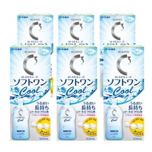 ロートCキューブ ソフトワンクールa 500ml×6本 ソフトコンタクト用 洗浄 すすぎ 消毒 保存液｜parismiki